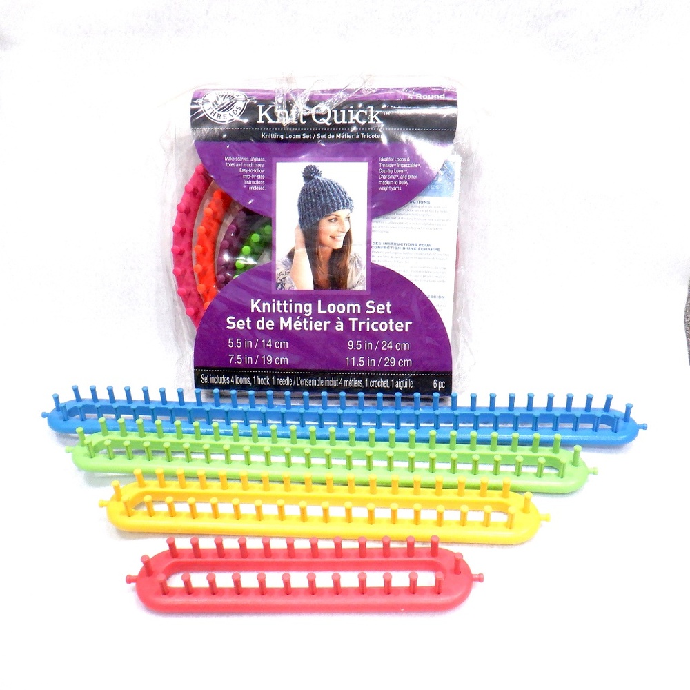 Loops & Threads Knit Quick Round Knitting Loom Set - Picture 2 of 8